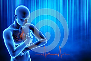 Heart attack concept