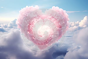 Nature clouds weather white blue background heart sky love day background