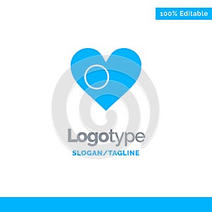Heart, Bangla, Bangladesh, Country, Flag Blue Solid Logo Template. Place for Tagline