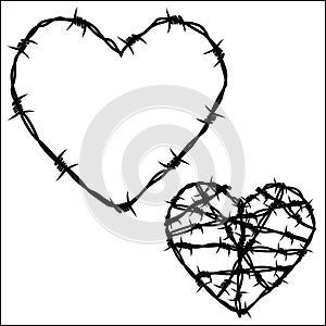 Heart of barbed wire