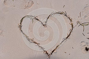 Heart on the beach