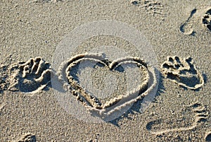 Heart on the beach