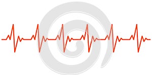 Heart beat ekg cardiogram line pulse icon. Electrocardiogram heart beat ecg rate monitor photo