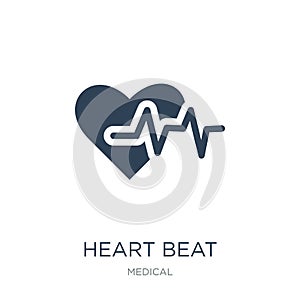 heart beat icon in trendy design style. heart beat icon isolated on white background. heart beat vector icon simple and modern