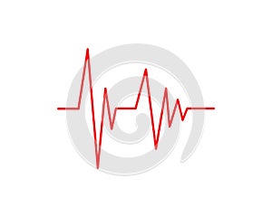 heart beat line vector