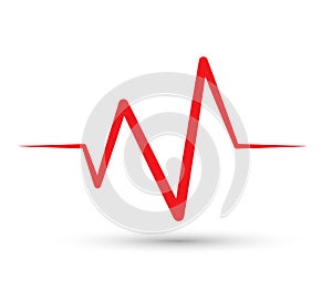 Heart beat line vector. Abstract, heartbeat.