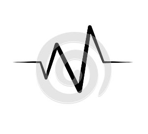 Heart beat line vector. Abstract, heartbeat.