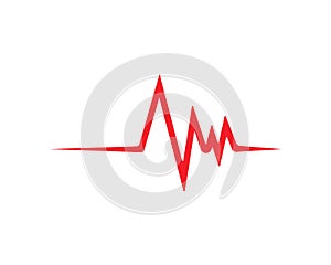 heart beat line vector template