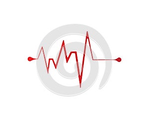 heart beat line vectors