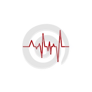 Heart beat logo or pulse line logo for medical medicine with modern vector illustration concept