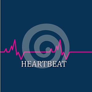 Heart beat monitor pulse line art vector icon, Ecg heartbeat. cardiology symbol. logo for cardiologist. Medical icon