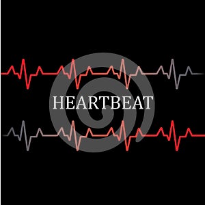 Heart beat monitor pulse line art vector icon, Ecg heartbeat. cardiology symbol. logo for cardiologist. Medical icon