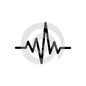 Heart beat pulse icon vector illustration. Heart beat monitor pulse line art vector icon. heartbeat line icon vector illustration.