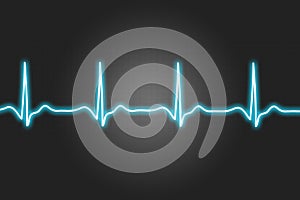 Heart beatment isolated on a background - medecine concept