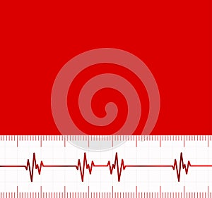 Heart beats cardiogram.Useful as medical background