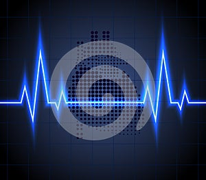 Heart beats on Healthcare and icon heart background