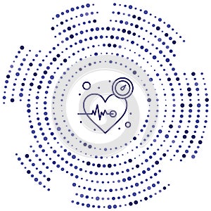 heart beats vector icon. heart beats editable stroke. heart beats linear symbol for use on web and mobile apps, logo, print media