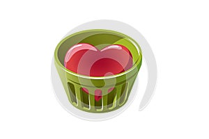 Heart in bin