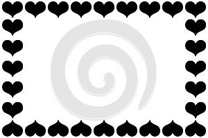 Heart black and white pattern