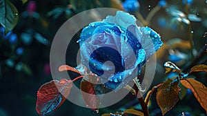 heart blue rose with enchanting realms photo