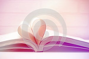 Heart book concept love