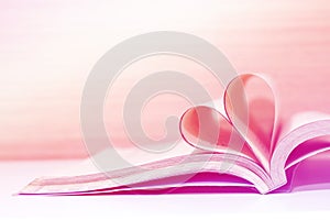 Heart book concept love