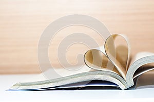 Heart book concept love