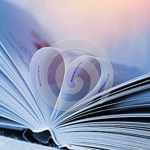 Heart from book pages