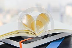 Heart from the book pages