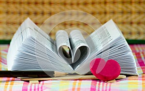 Heart book shaped