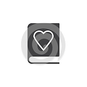 Heart book vector icon