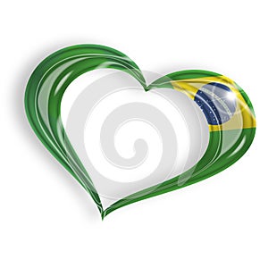 Heart with brazilian flag