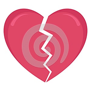 Heart break, Break  vector icon which can easily modify or edit