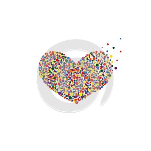 Heart of bright bubbles. Bubbles design, Holidays.