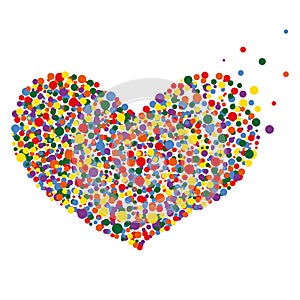 Heart of bright bubbles. Bubbles design, Holidays.