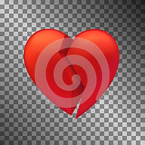 Heart broken icon. UI element. Symbol of broken love.
