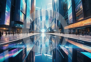 In the heart of a bustling cityscape