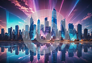 In the heart of a bustling cityscape