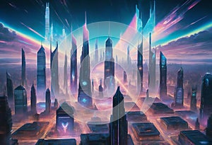 In the heart of a bustling cityscape