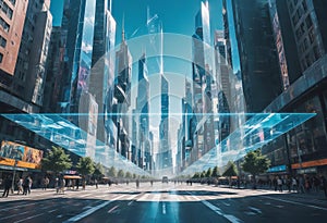 In the heart of a bustling cityscape