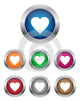 Heart buttons