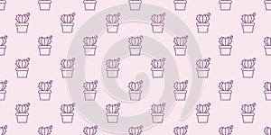 Heart cactus seamless repeat pattern background