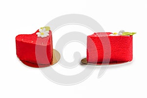 Heart cake isolated on a white background