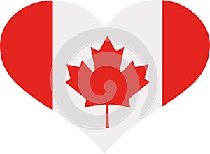 Heart with candian flag