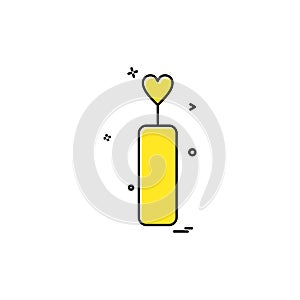 Heart candle candle light dinner icon vector design