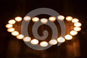 Heart of Candles Blurred