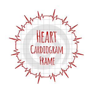 Heart cardiogram pulse bpm. Vector illustration