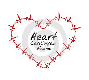 Heart cardiogram pulse bpm. Vector illustration