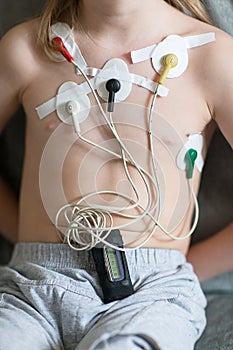 Heart cardiogram using Holter