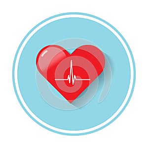 Heart cardiology icon EPS 10 illustration